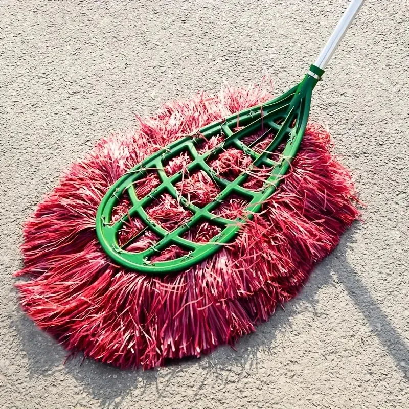 Outdoor Plastic Curved Handle Super Large Broom