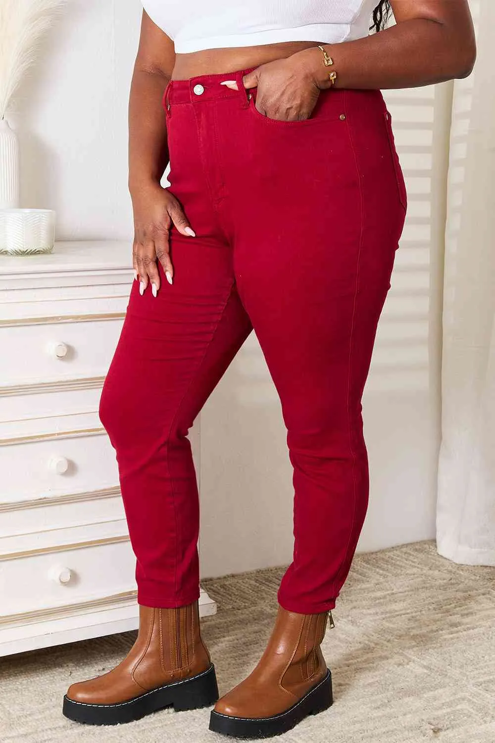 High Waist Tummy Control Skinny Denim Jeans