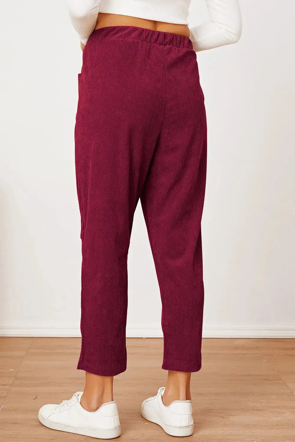 Everyday High Waist Pocket Detail Pants