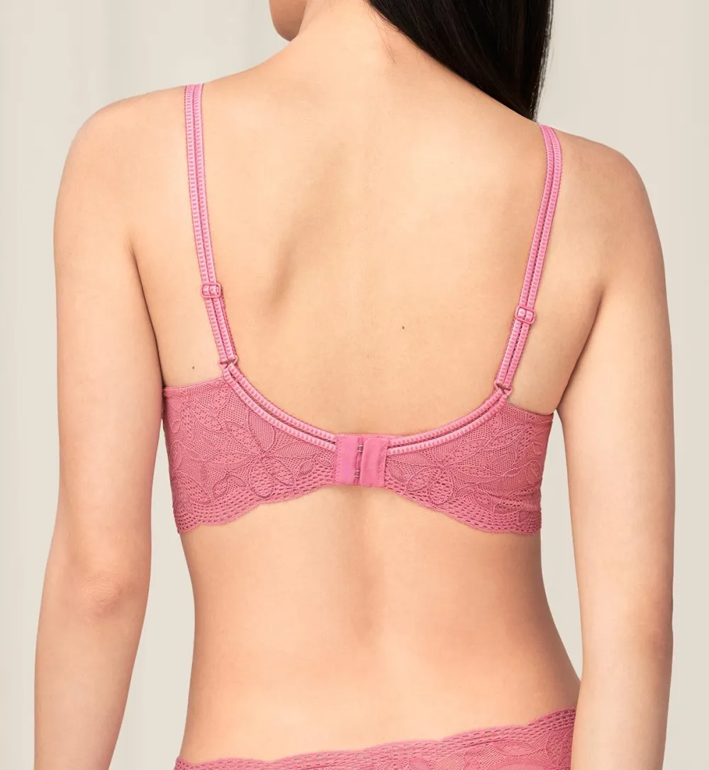 Women's Non-Wired Deep-V Push-Up Lace Seamless Bra