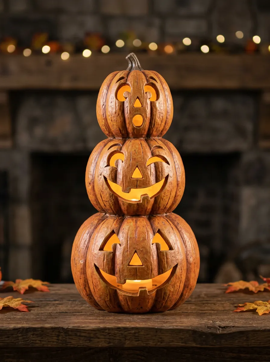 Vintage-Inspired Halloween Pumpkin Light