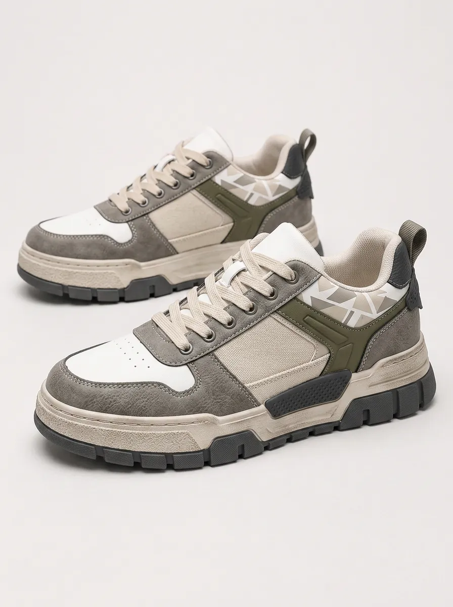 Men's Street Casual Streetwear Geometric Pattern Printed Sneakers