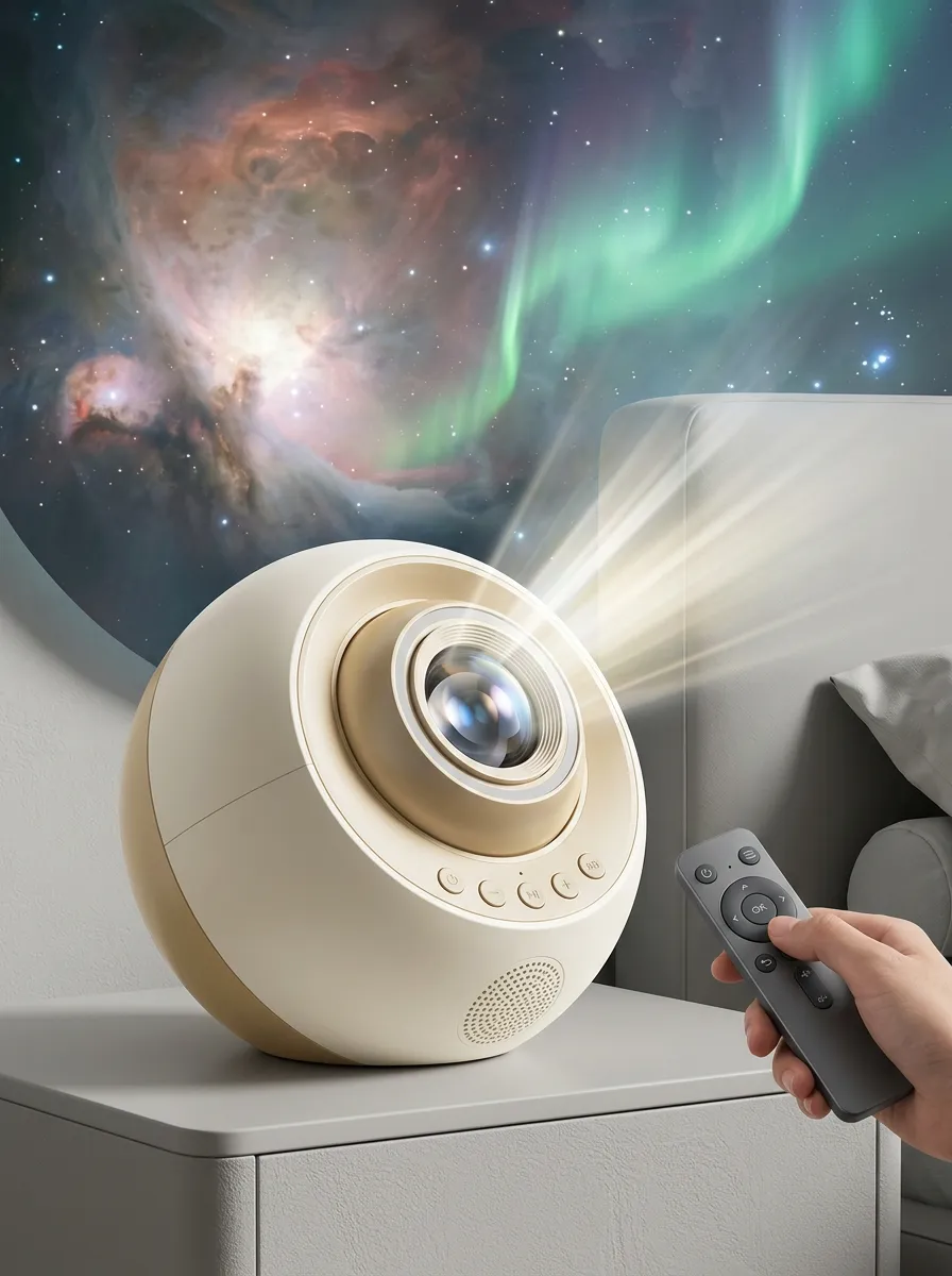 Remote-Control Aurora Galaxy Star Projector Night Light