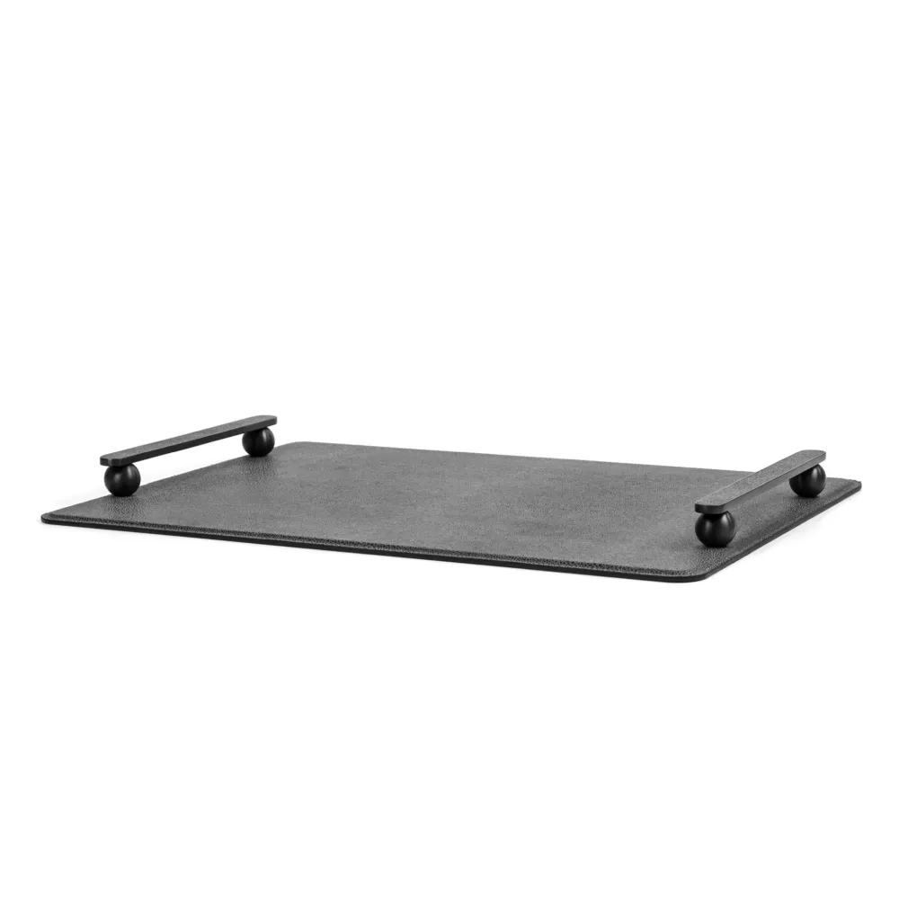 Leather Tray With Handles