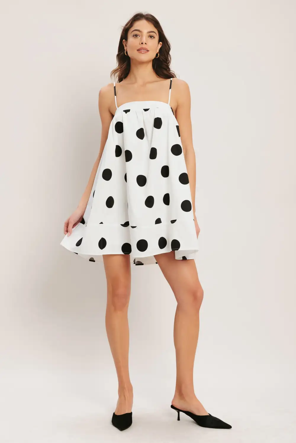 Smocked Cotton Printed Mini Dress