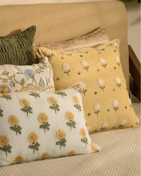 Hand Embroidered Traditional Decorative Cushion Cover