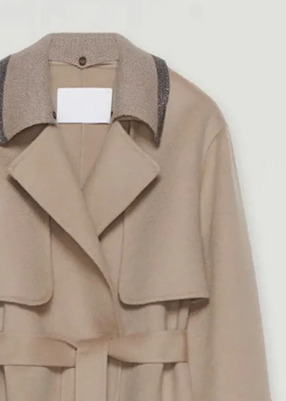 Drawstring Lapel Neck Coat