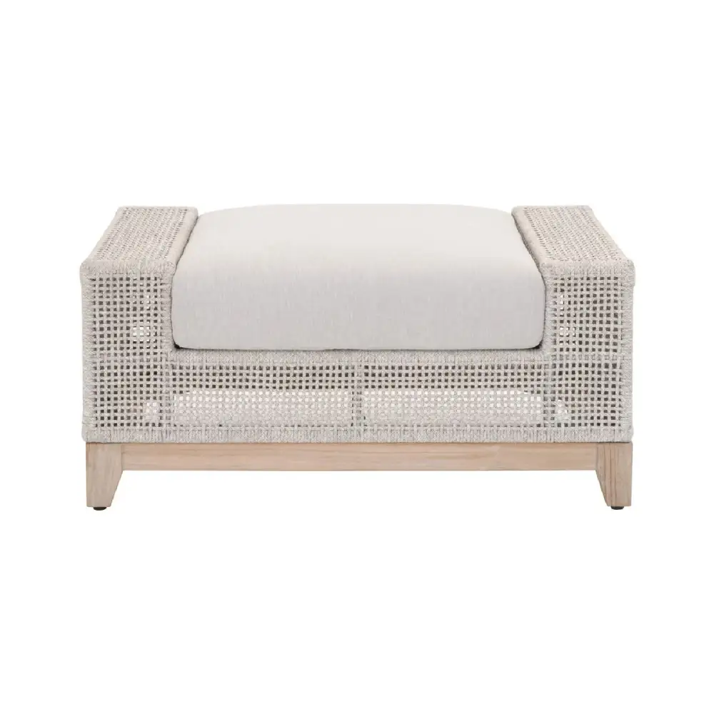 Woven Rope Outdoor Ottoman