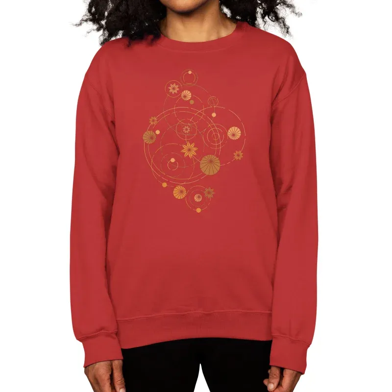 Artistic Geometric Floral Sweatshirt