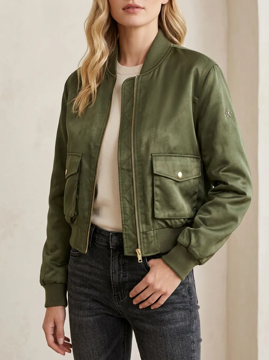 Quilted Bomber Women's Casual Jacket