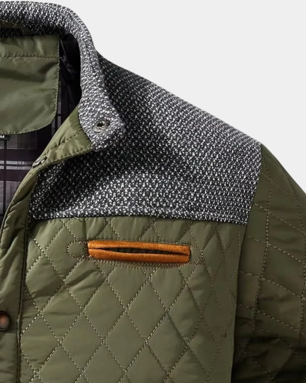 Diamond Quilted Button Jacket