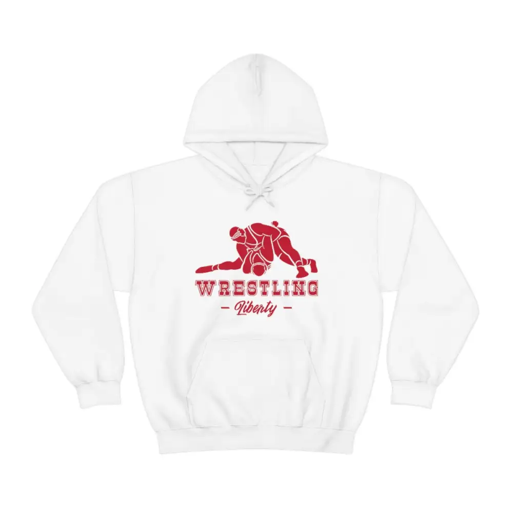 Soft Fleece Statement Print Wrestling Graphic Pullover Hoodie