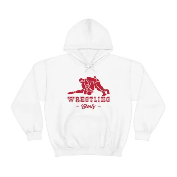 Soft Fleece Statement Print Wrestling Graphic Pullover Hoodie