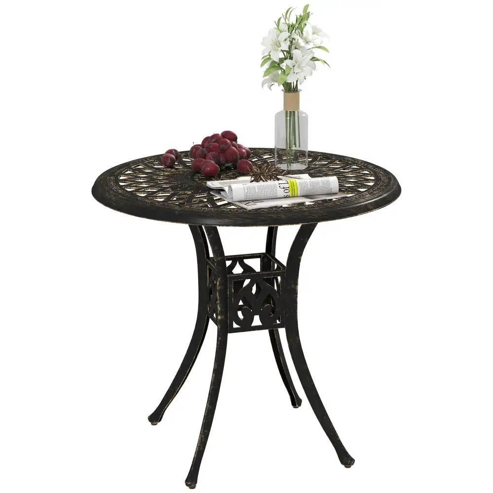 Bistro Round Metal Garden Dining Table