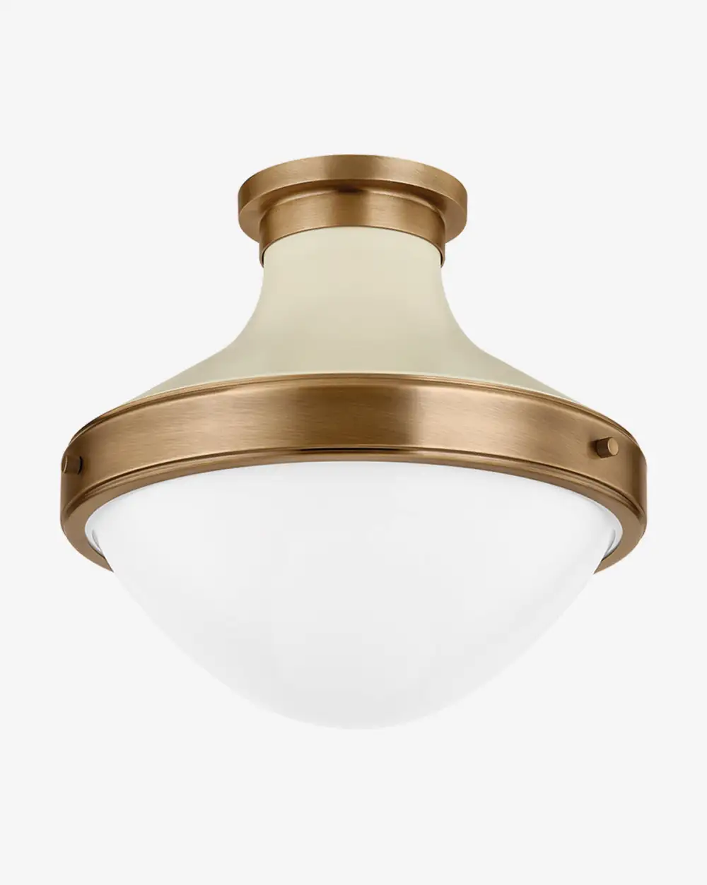 Glass Brass Flush Mount