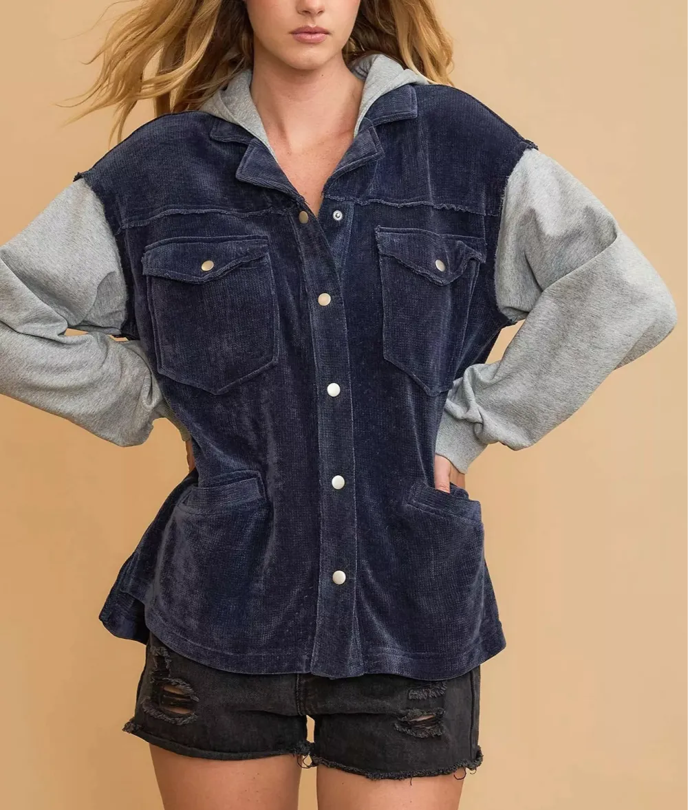 Hooded Double-Pocket Jacket