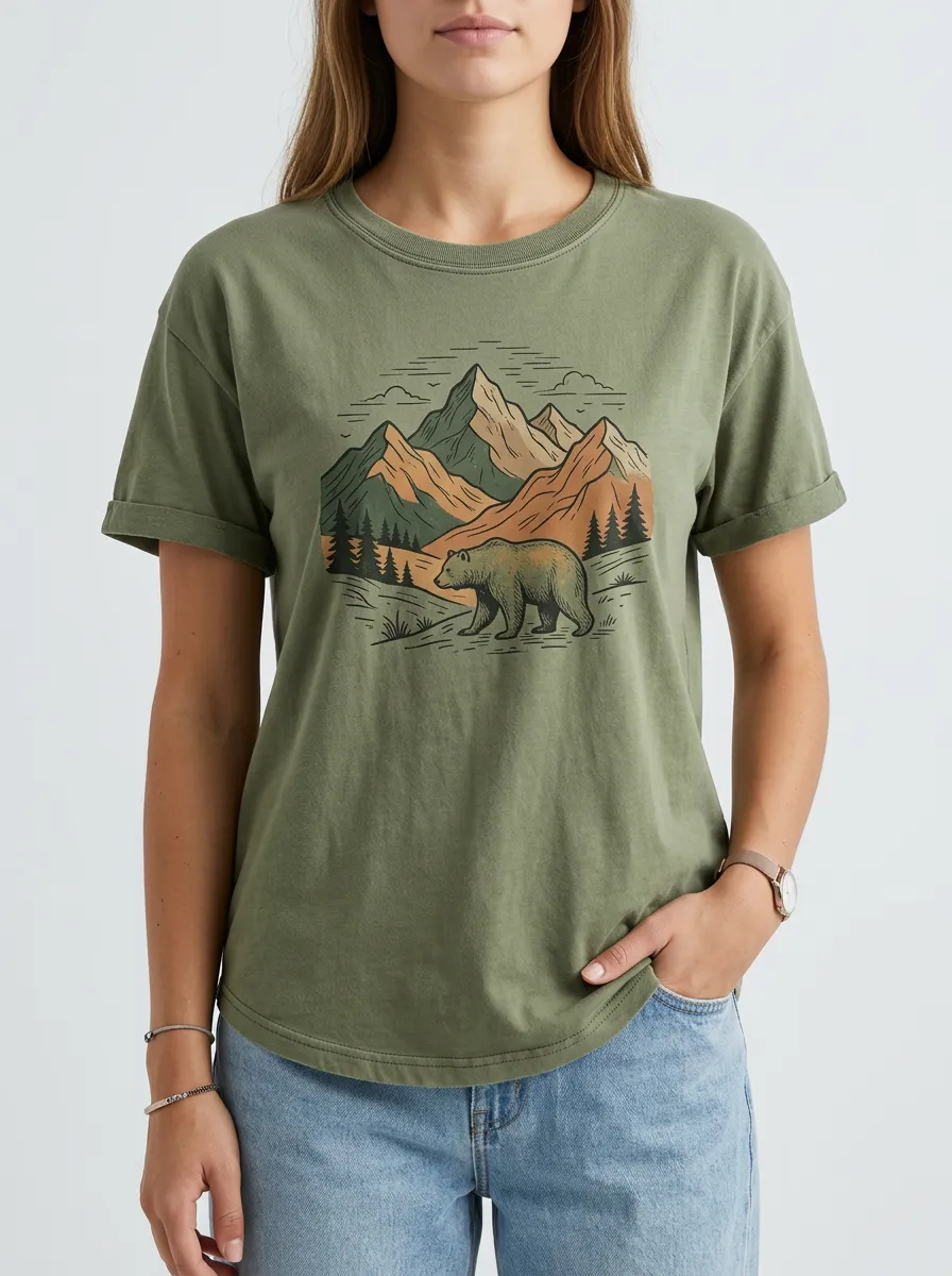 Women's Bear Mountain Hiking Graphic T-Shirt
