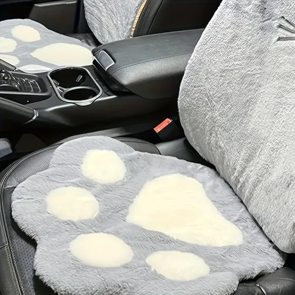 2 Pcs Paw Print Car Seat Cushion