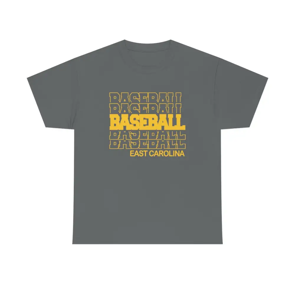 Baseball East Carolina in Modern Stacked Lettering