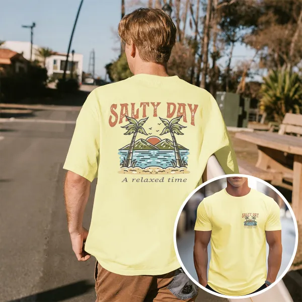 Tropical Salty Day Relax Graphic T-Shirt