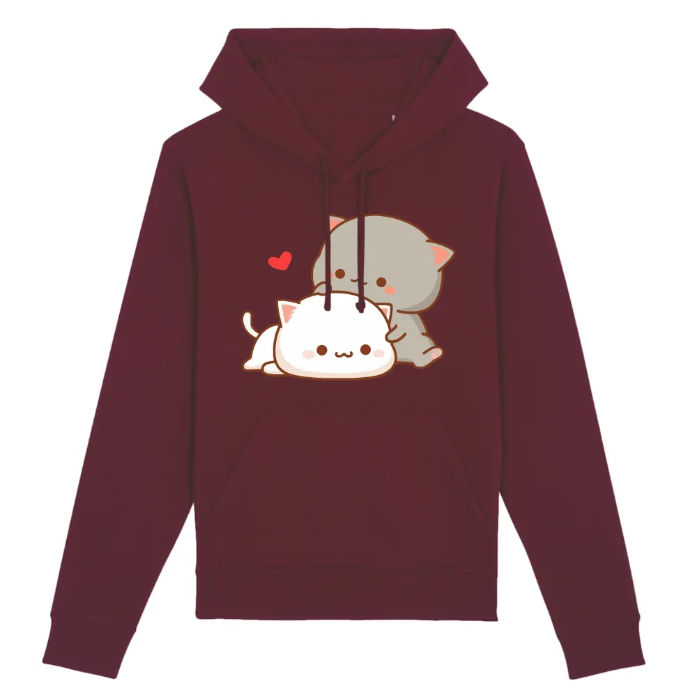 Cute Cat Graphic Pullover Hoodie