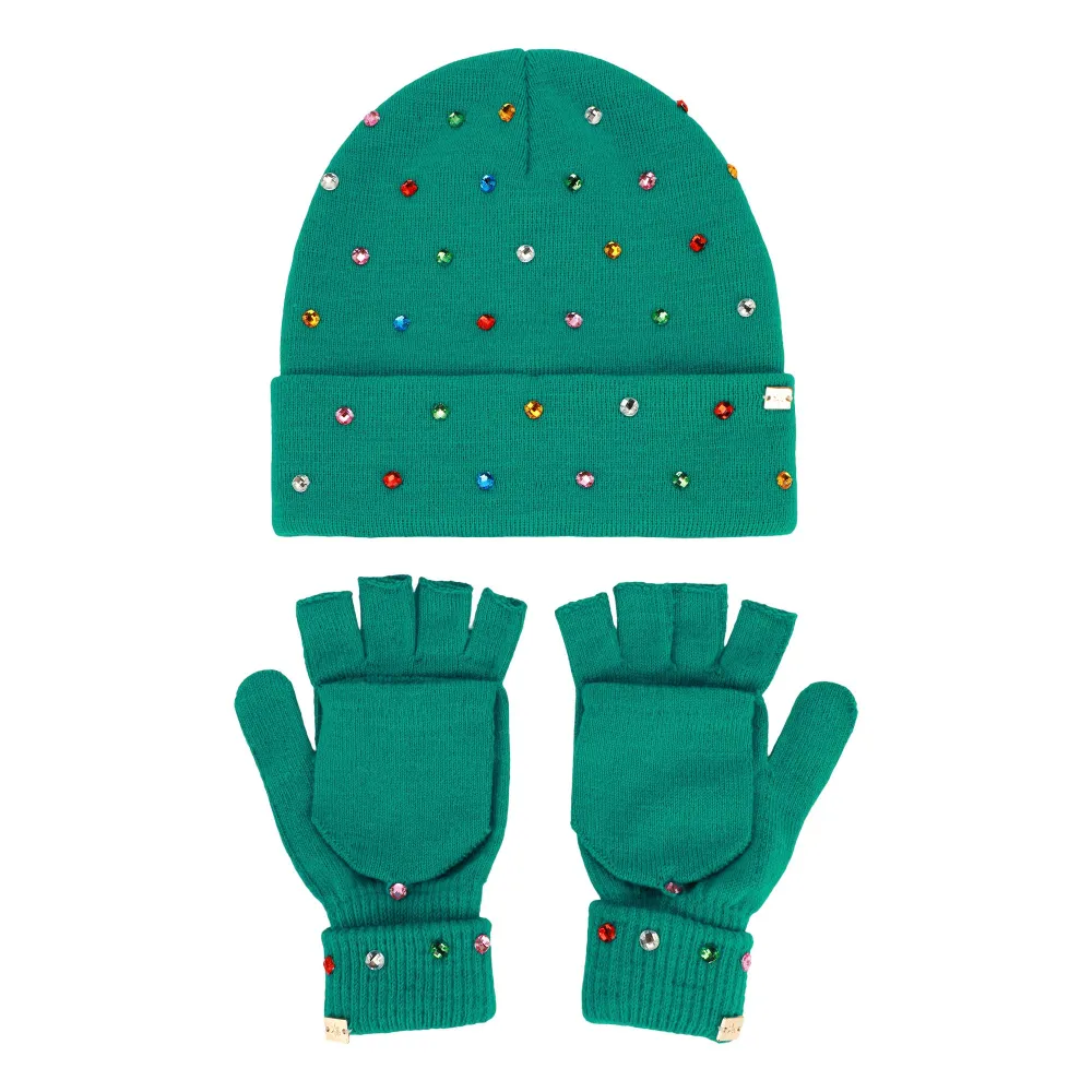 Jewel Embellished Knit Winter Set