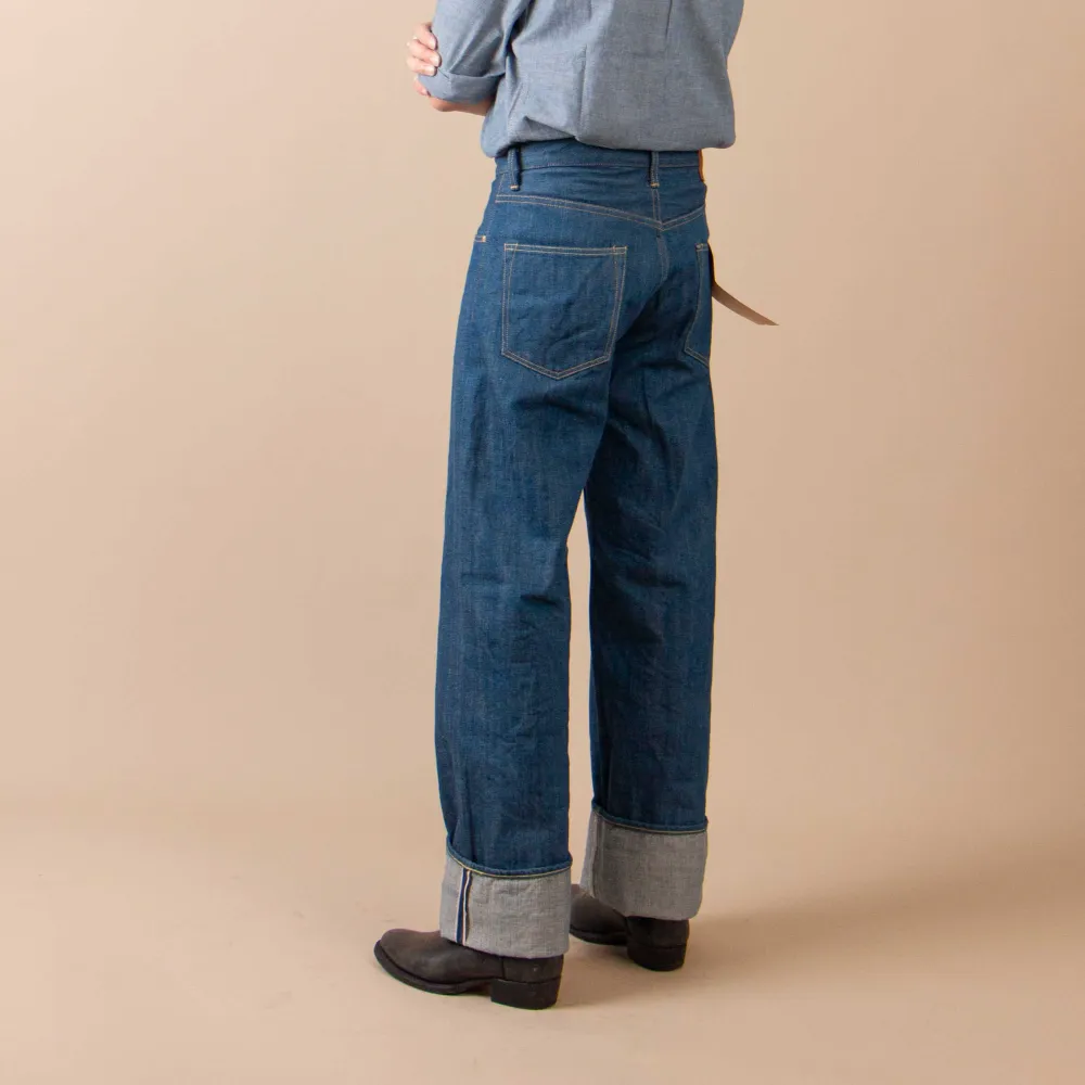 Comfort Cut Wide Straight Denim Jeans