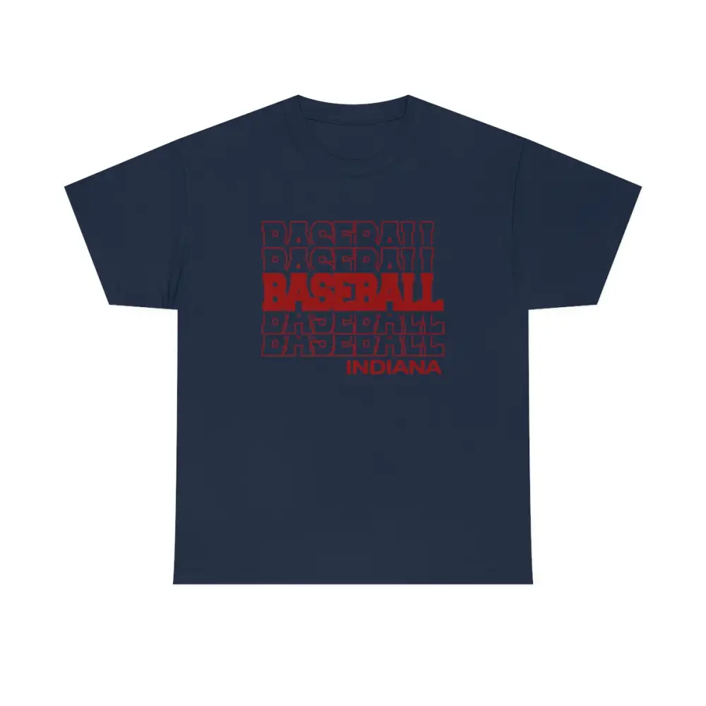 Baseball Indiana in Modern Stacked Lettering