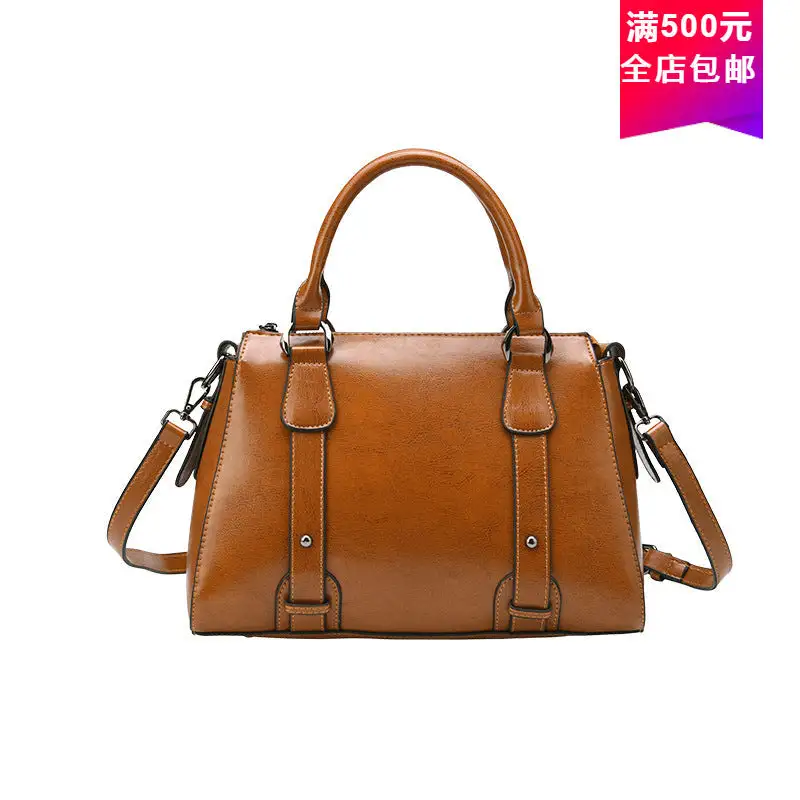 Structured Leather Crossbody Bag