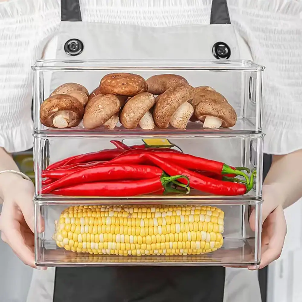 Stackable Drawer Fridge Everyday Kitchen Drinkware