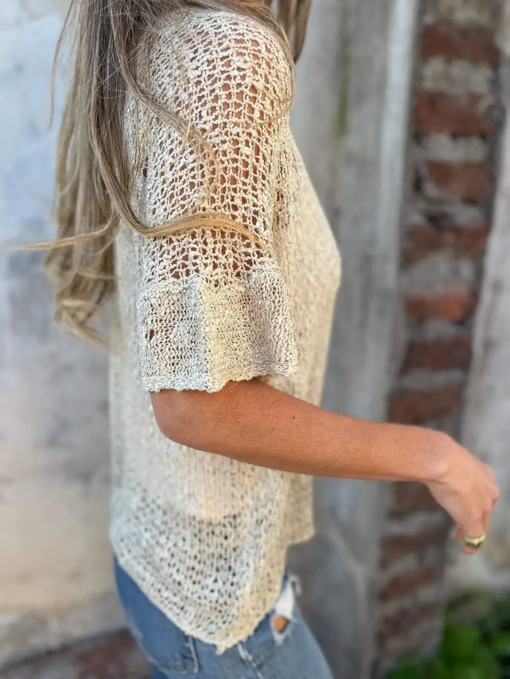 Linen Openwork Cardigan