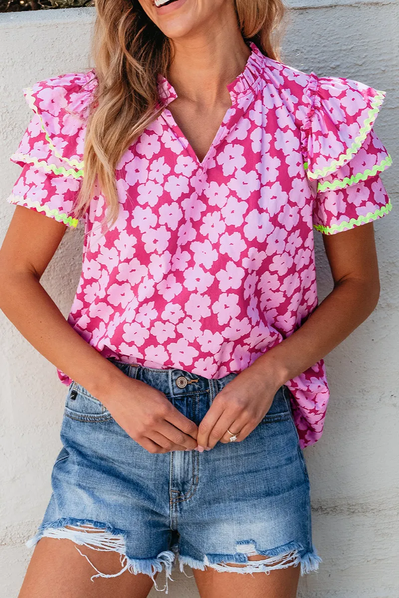 Floral Ruffled Blouse