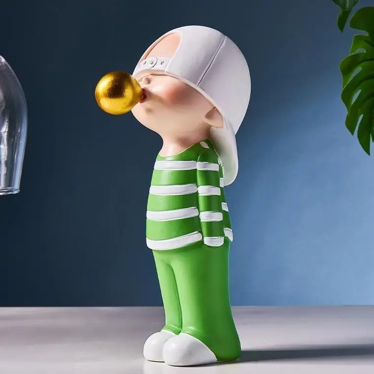 Bubble Blowing Boy Sculpture