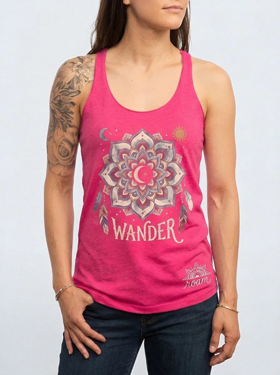 Wander Mandala Feather Tank Top
