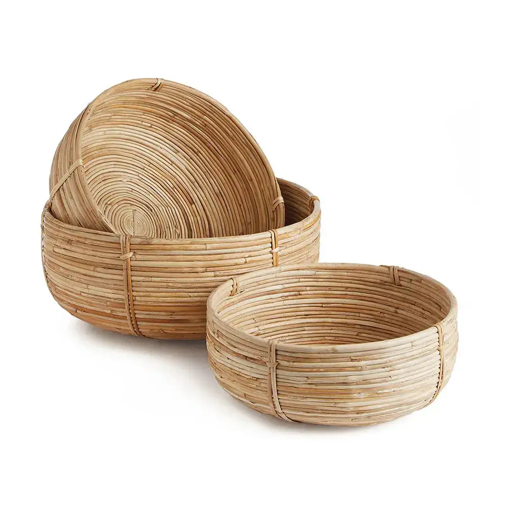 Elevated Rattan Home Storage Basket