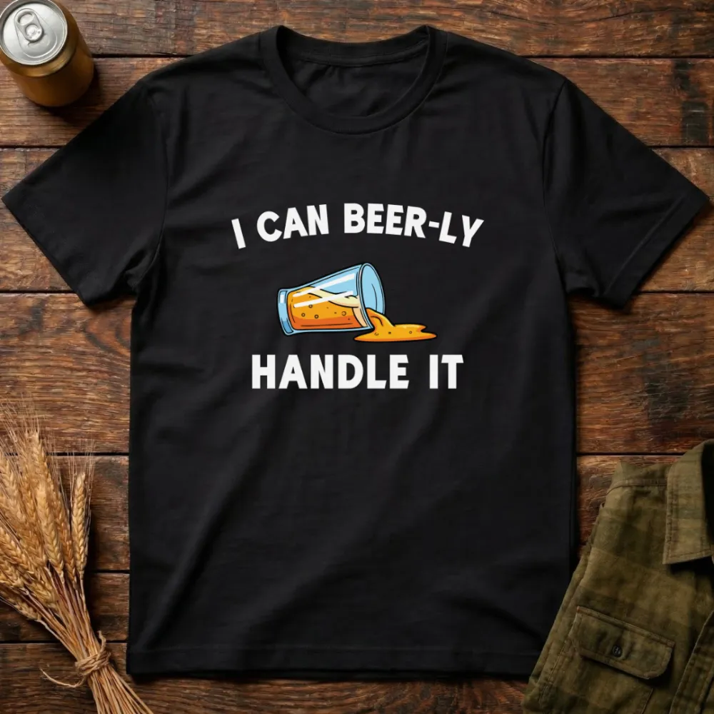 Beer adds to the atmosphere: Fun printed cotton T-shirt