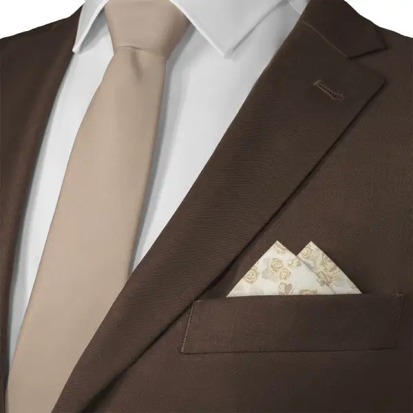 Understated Distinctive Floral Pocket Square