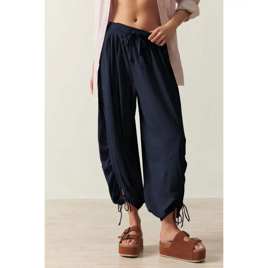 Drawstring Ruched Pants