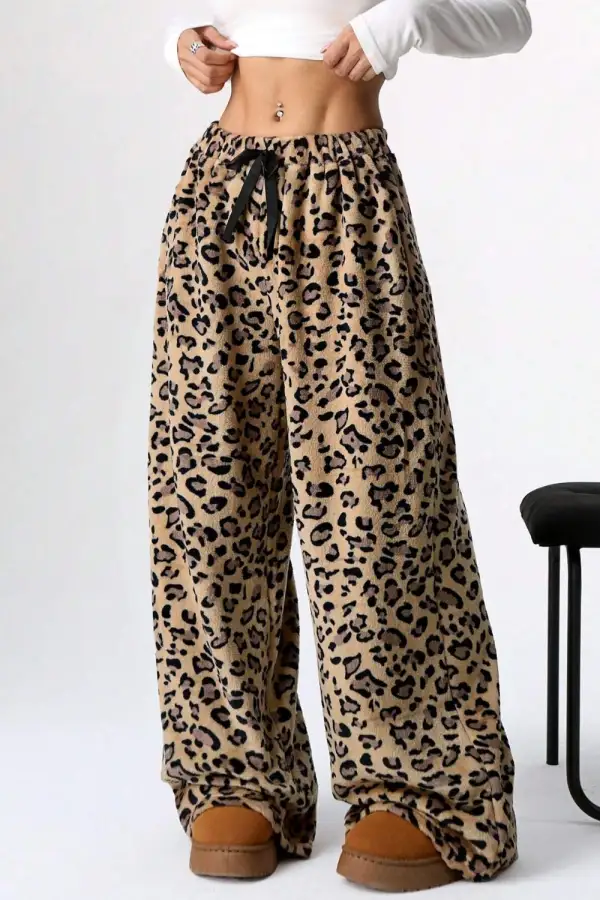 Leopard Wide Leg Pants Edit