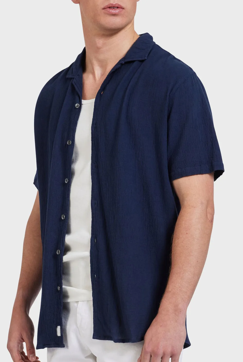 Casual Short Sleeve Shirt- Peach