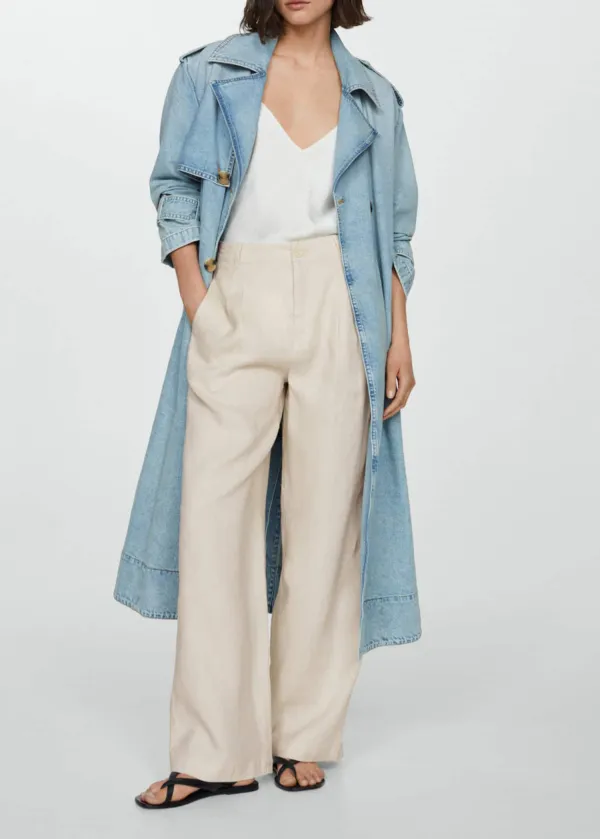 Linen Wideleg Pants