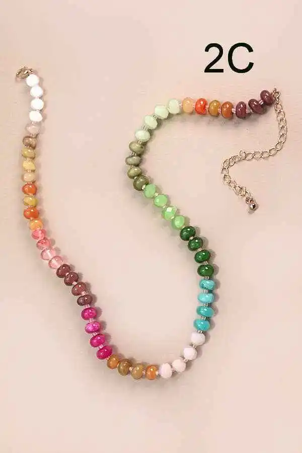 Polished Mixed Bead Necklace