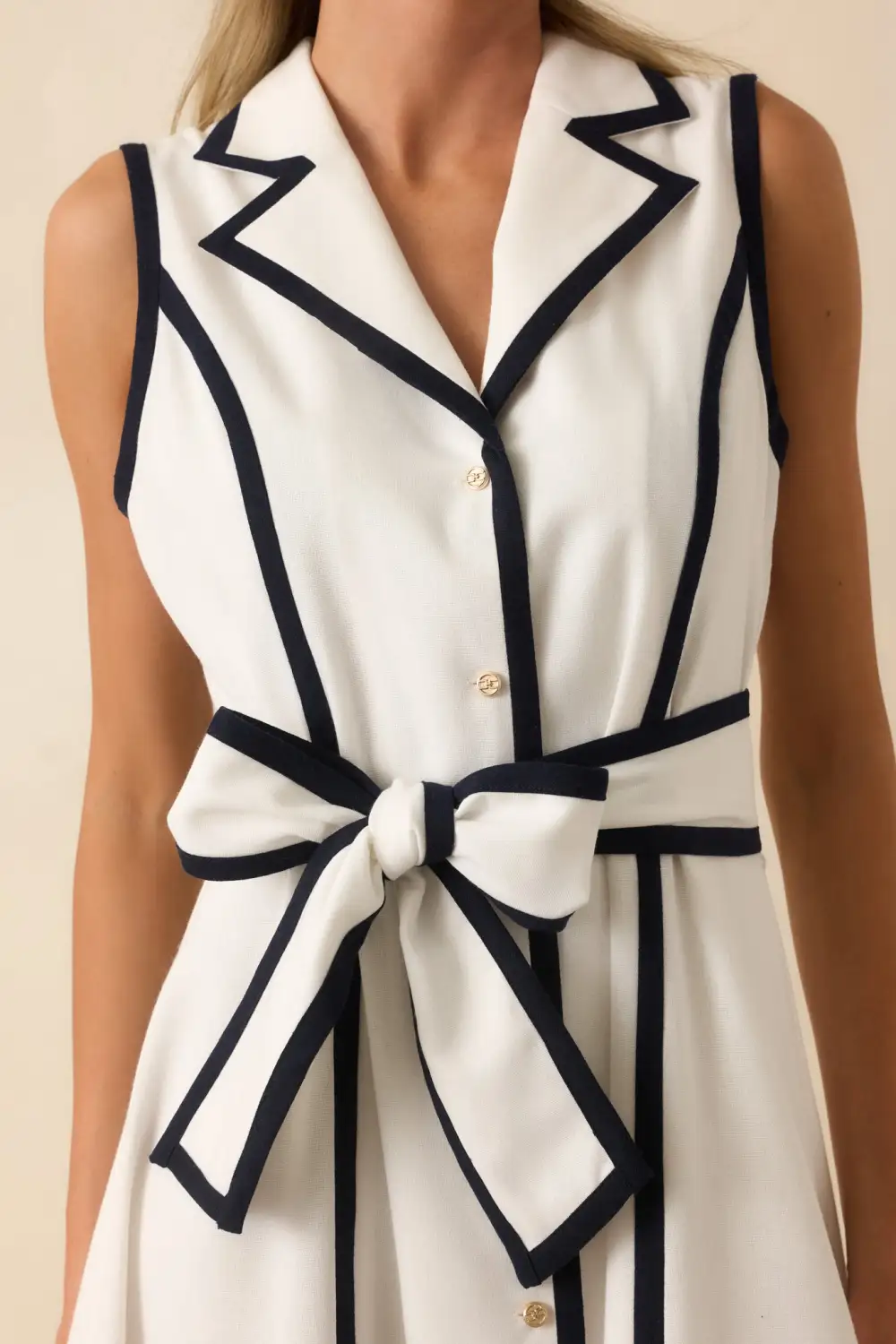 Long Contrast Midi Dress