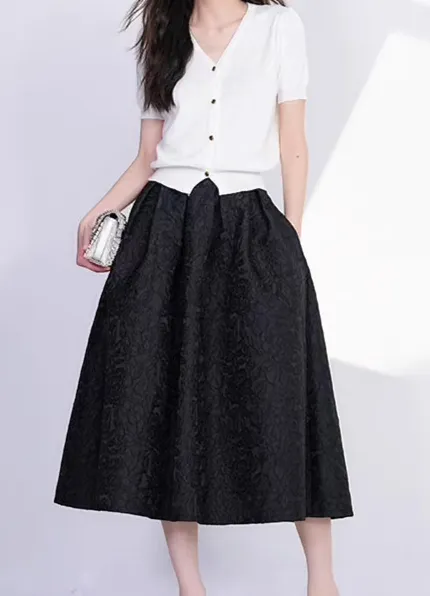 Laidback Office Everyday Casual Floral Skirt