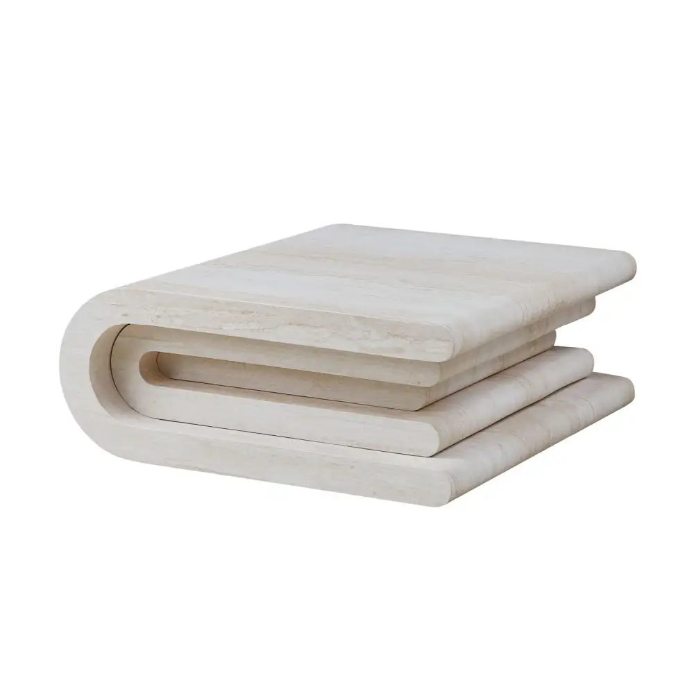 Travertine Look Coffee Table