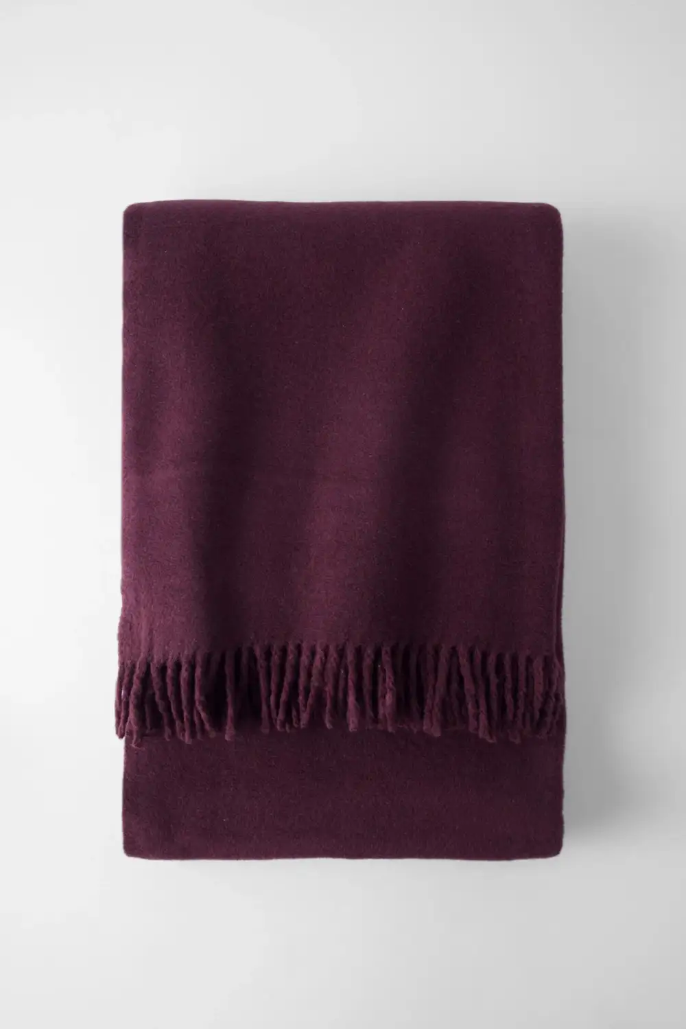 Solid Cotton Blend Throw