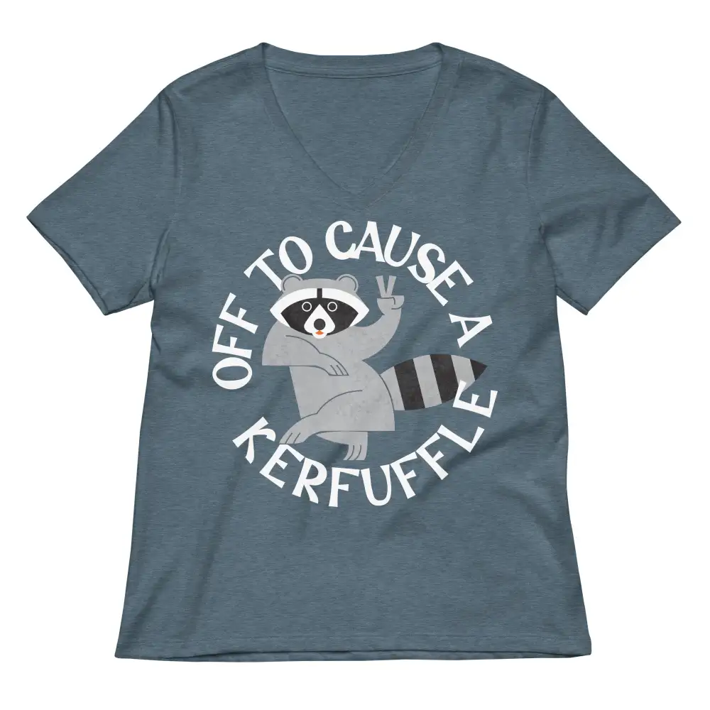 Kerfuffle Print V Neck Tee