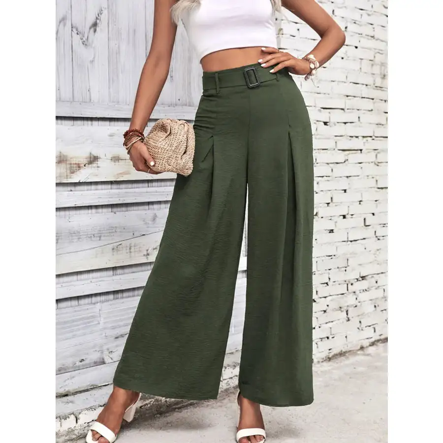 Modern High Waisted Wide Leg Pants