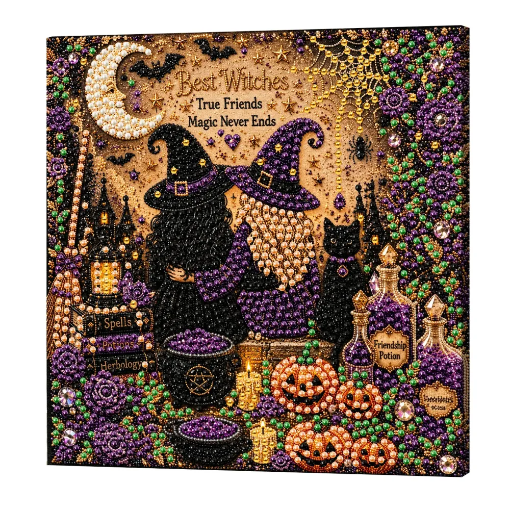Witch Self-Adhesive Pearl Art Kit