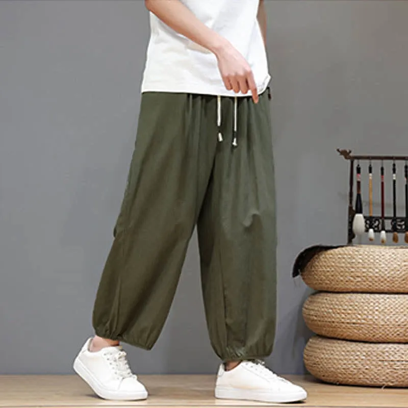 Elastic Waist Harem Pants
